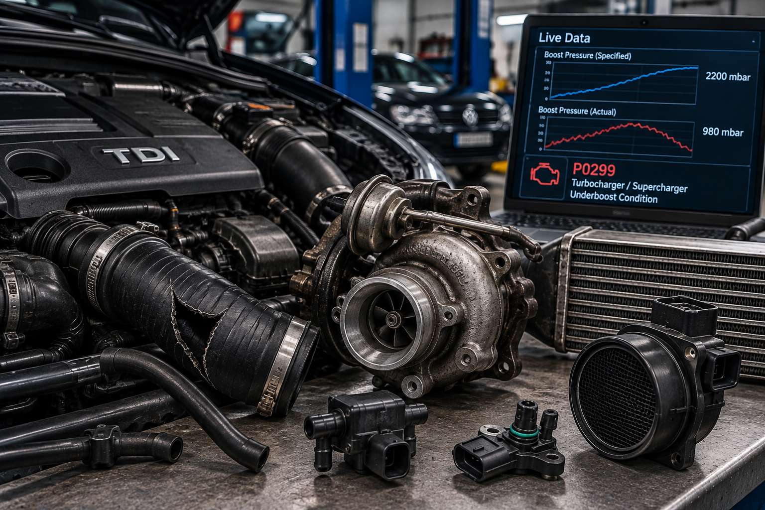 Auto nema snage i prijavljuje P0299 – turbo, vakuum ili gubitak pritiska?