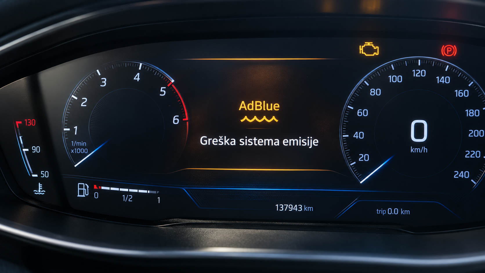 Peugeot i Citroën 1.6 BlueHDi – AdBlue greška, UREA lampica i odbrojavanje