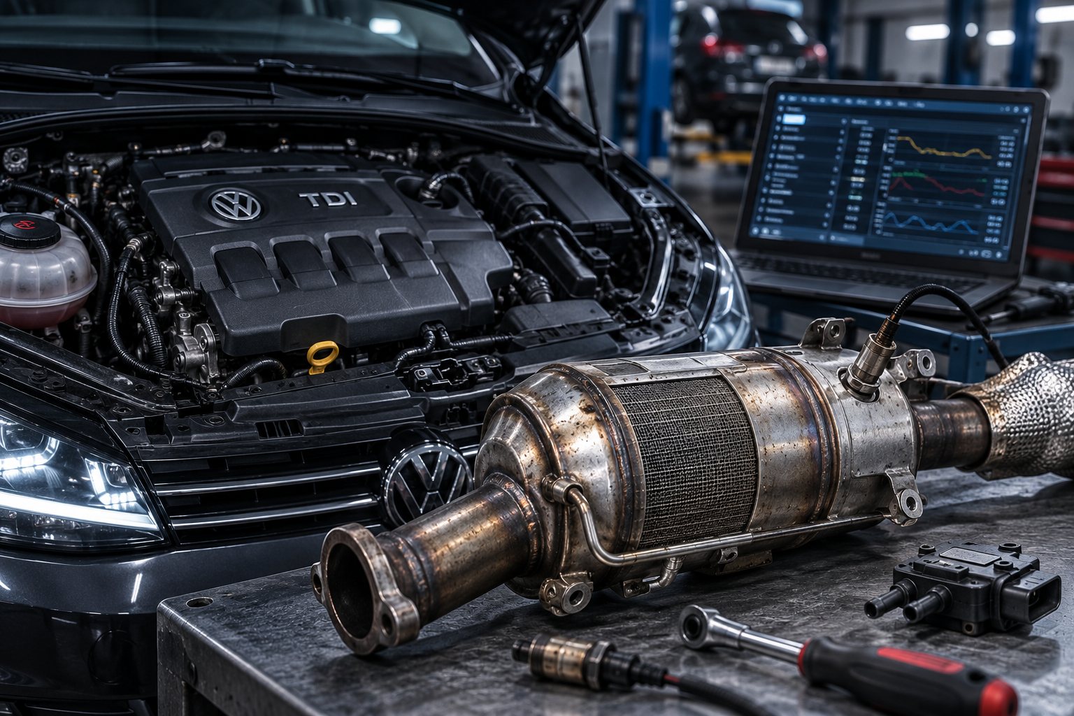 VW 1.6 TDI – DPF greška P2002, česte regeneracije i Check Engine