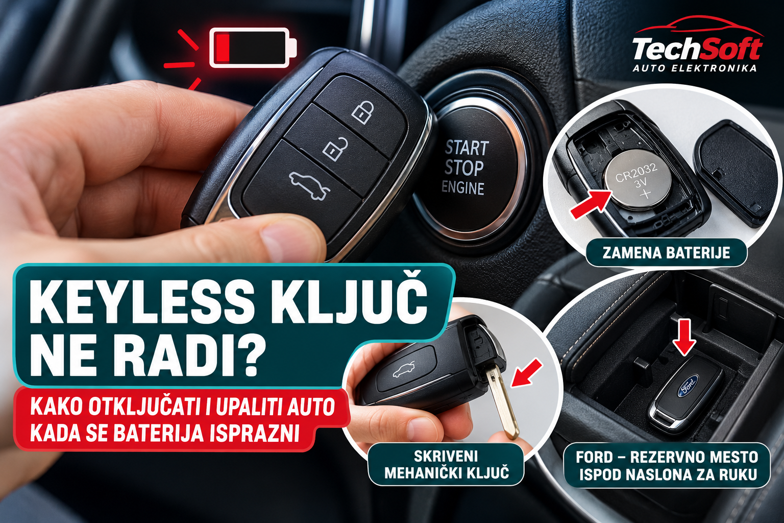 Keyless ključ ne radi? Kako otključati i upaliti auto kada se baterija isprazni